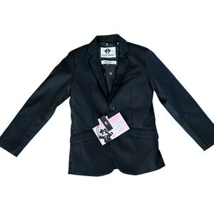 Black n Bianca Boys Blazer Size 12 Black Formal Suit Jacket New NWT‎